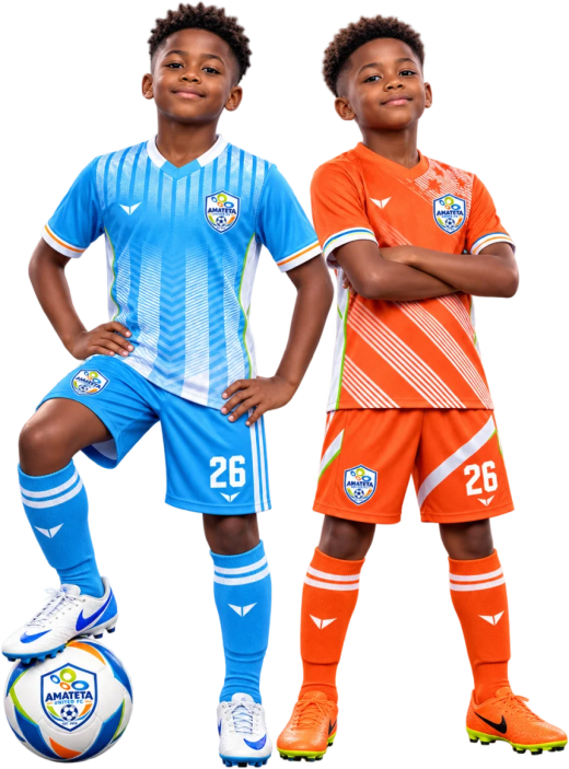 Amateta academy players in club kits